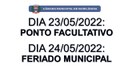 Comunicado para os dias 23 e 24 de maio