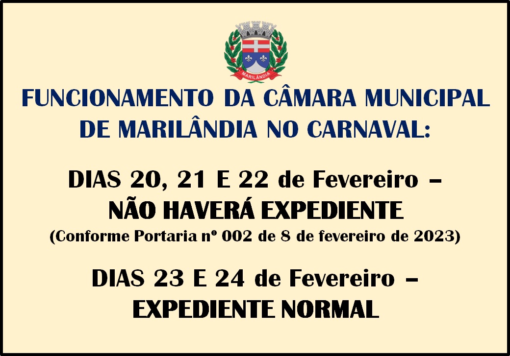 Comunicado sobre expediente no Carnaval