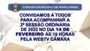 Convite para a 2ª sessão ordinária