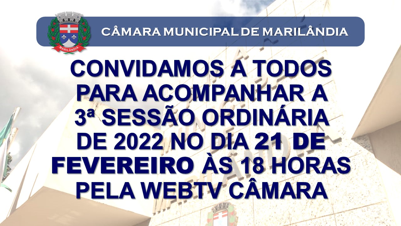 Convite para a 3ª sessão ordinária 