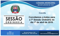 Convite para a 7ª Sessão Ordinária