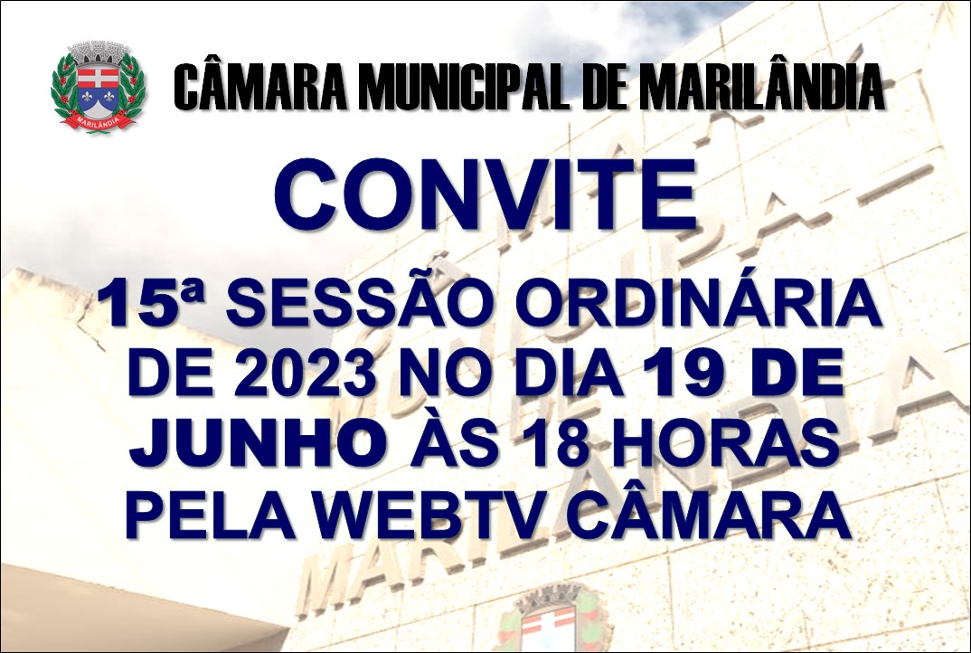 Convite para a próxima sessão