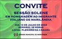 Convite para a sessão solene 2023