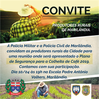 Convite para os produtores rurais de Marilândia