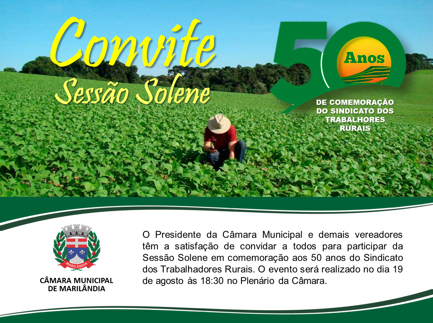 Convite sessão solene