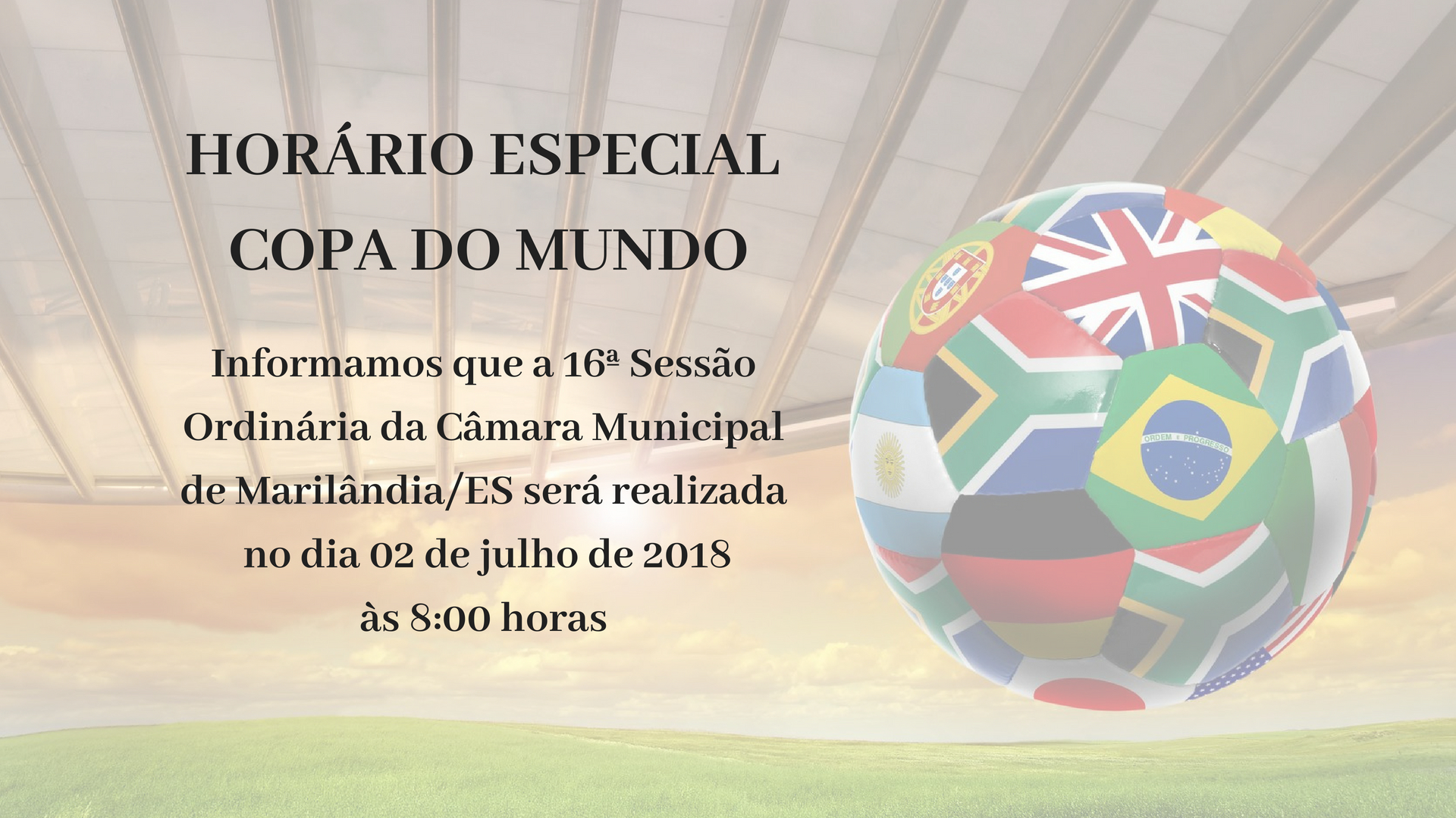 Horário Especial de funcionamento