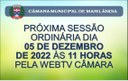 Próxima sessão ordinária