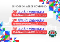 Próximas sessões ordinárias