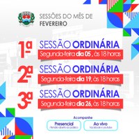 Sessões de fevereiro